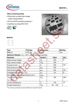 BAW 101 E6327 datasheet  